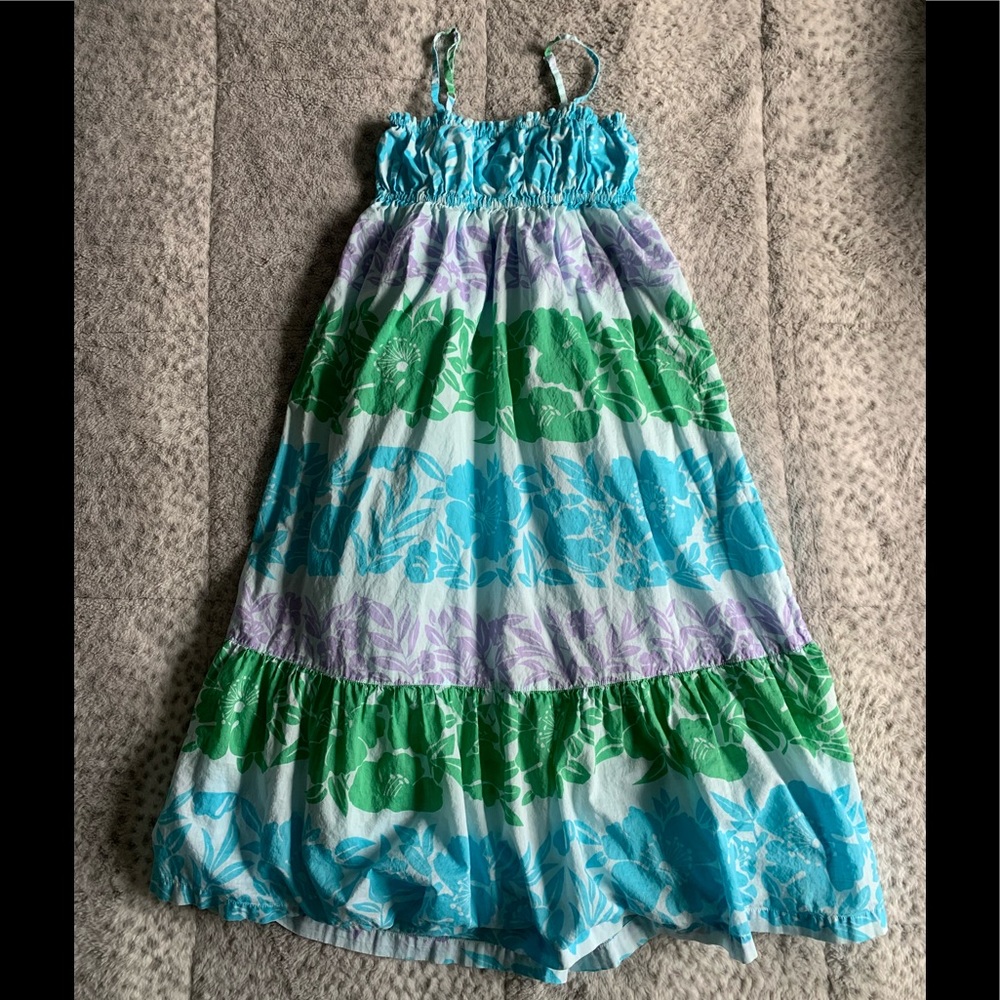 ‼️SOLD‼️Long Gap summer sundress with flowers.
